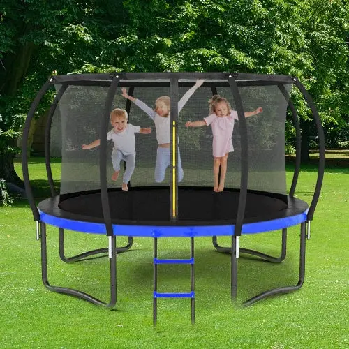 14-Foot Heavy-Duty Outdoor Trampoline With Enclosure And Safety Padding 1