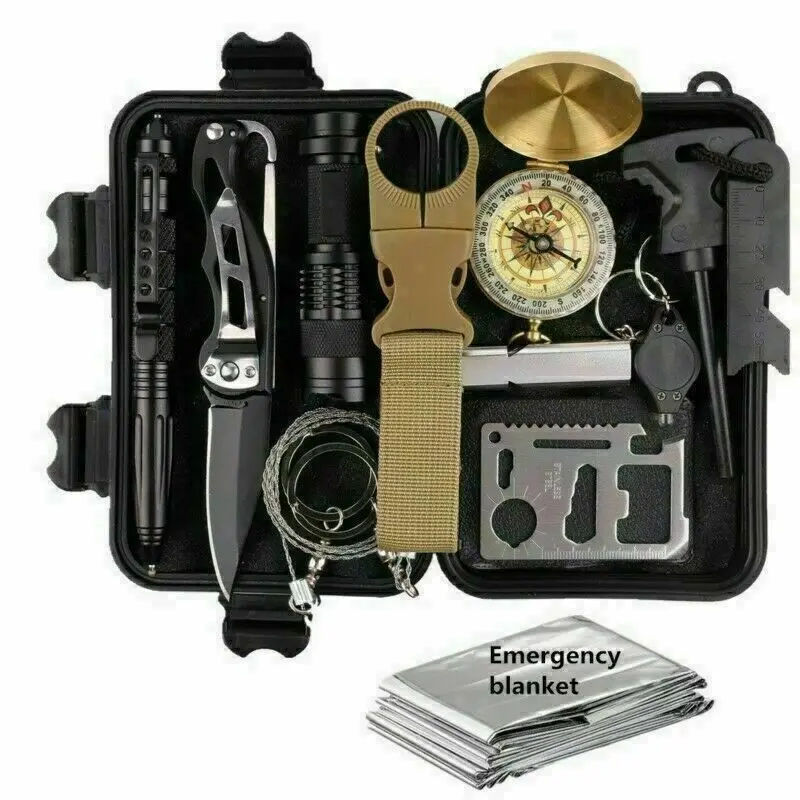 14-In-1 Emergency Survival Kit – Compact Tactical Gear Box For Hiking, Camping & Outdoor Preparedness 1