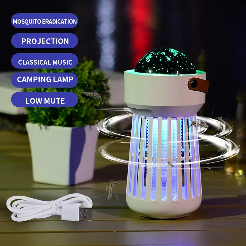 2-In-1 Uv Mosquito Killer Lamp With Starry Sky Projection – Indoor/Outdoor Use 1