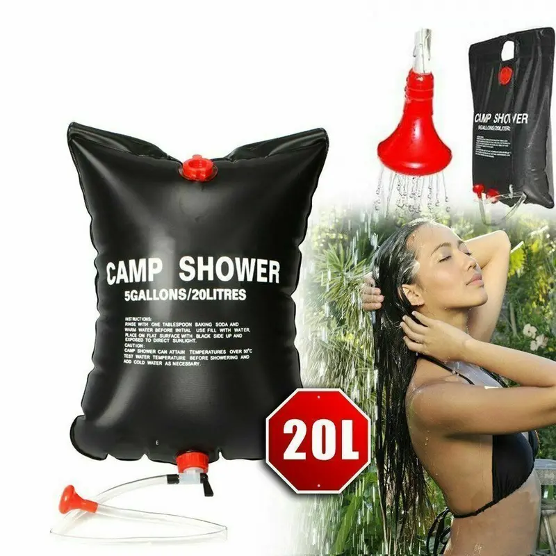 20L Portable Solar-Powered Camping Shower Bag – Compact Sun-Heated Bath Solution 1