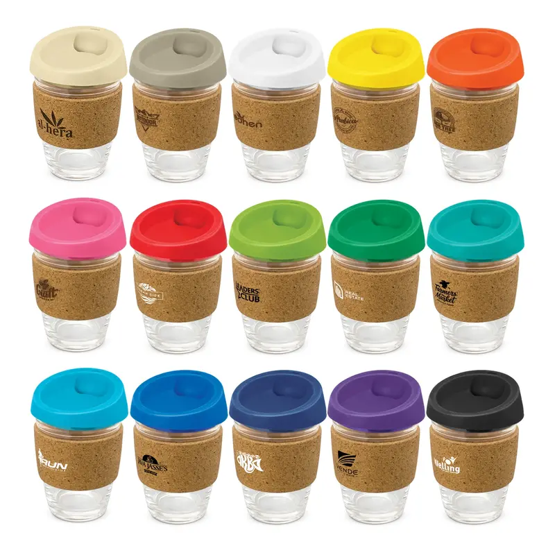340Ml Reusable Glass Coffee Cup With Ergonomic Handle 1