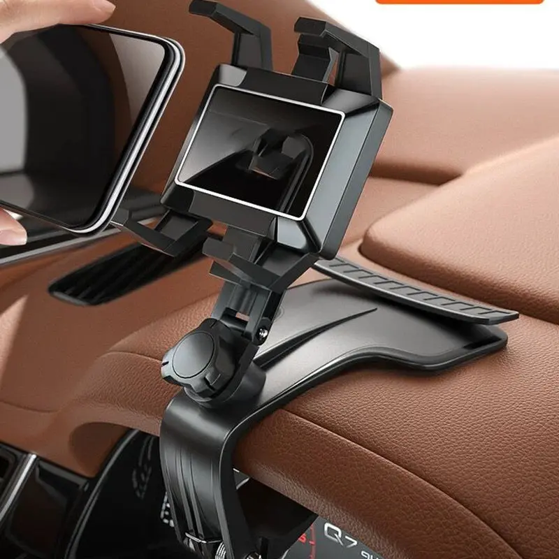 360° Rotating Car Phone Mount – Adjustable Dashboard Navigation Holder With Parking Card Slot 1