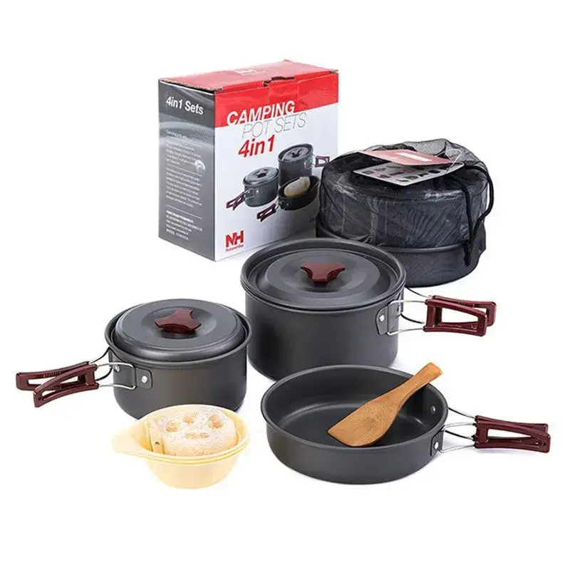 4-In-1 Compact Camping Tableware Set – Utensils, Bowl, Cup & Plate 1