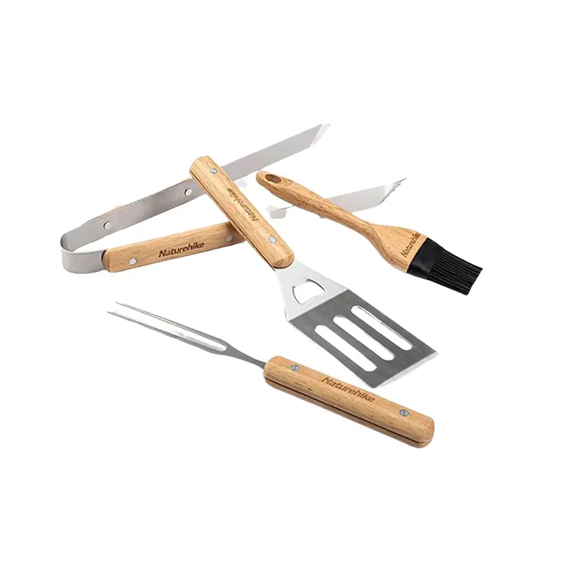 4-Piece Stainless Steel Bbq Tool Set 1