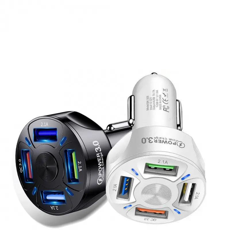 4-Port Fast-Charging Car Adapter For Multiple Smartphones 1