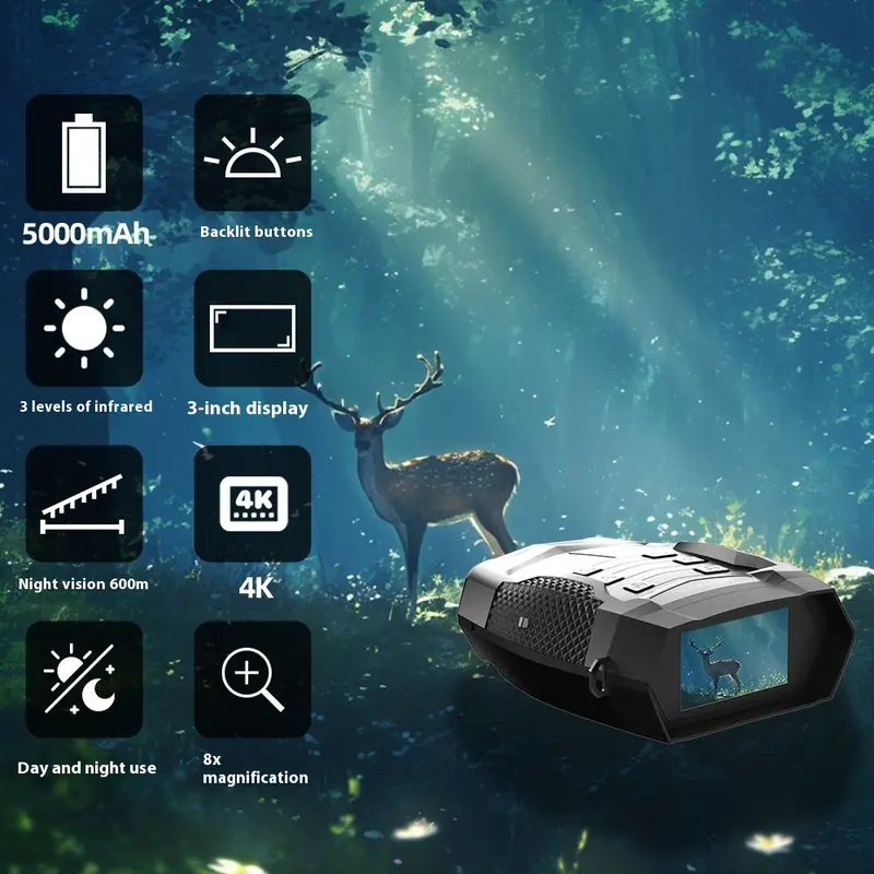 4K Full-Color Low-Light Night Vision Camera With Dual Infrared Tubes 1