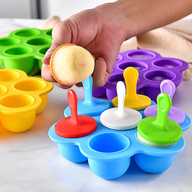 7-Cavity Silicone Popsicle Mold – Multi-Use Ice Cream And Frozen Treat Maker For Home Use 1