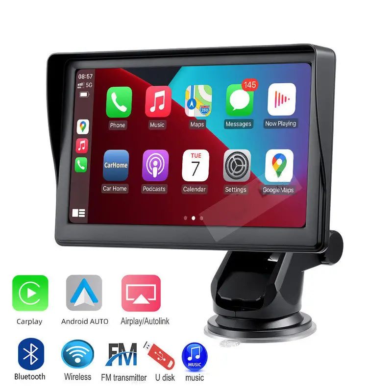 7-Inch Wireless Carplay Smart Display – Touchscreen Navigation & Phone Mirroring For Cars 1