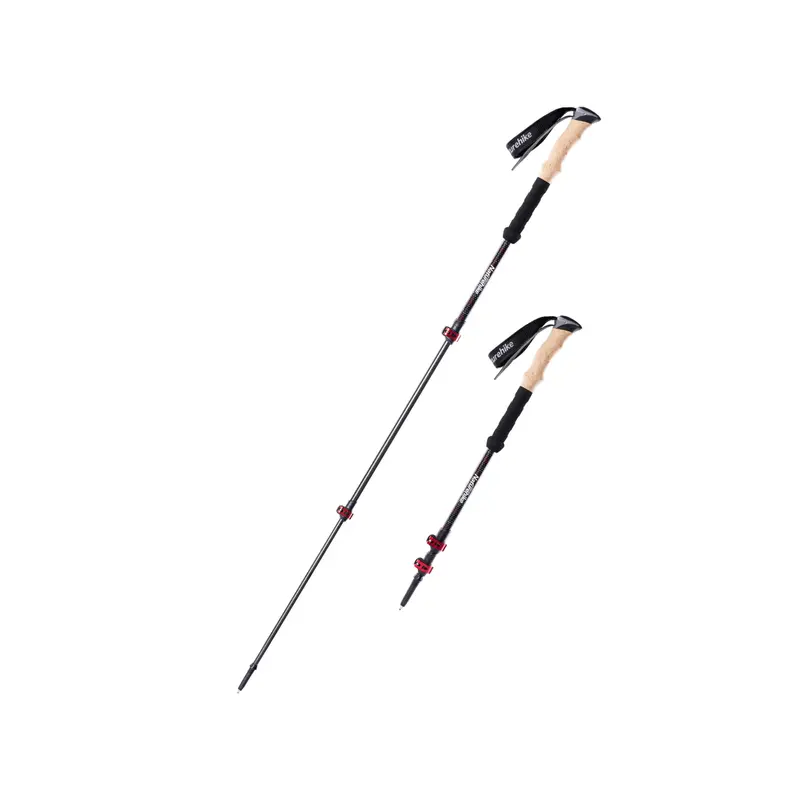 Adjustable Three-Section Carbon Fiber Trekking Poles For Hikers 1