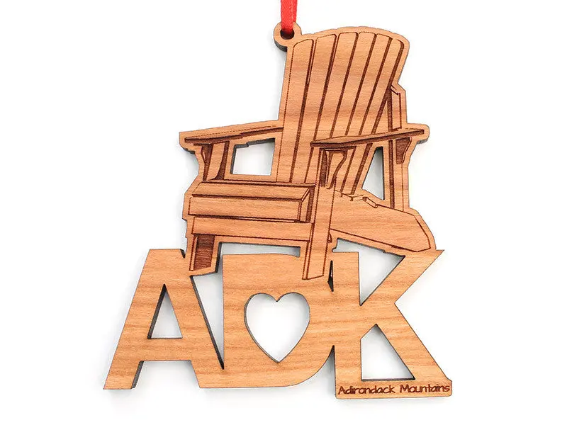 Adk Chair-Design Text Ornament 1