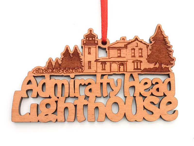 Admiralty Head Lighthouse Engraved Text Ornament 1