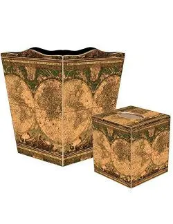 Antique Nautical Chart Decoupage Bathroom Set 1