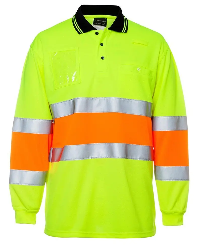 Bio-Motion High-Vis Long-Sleeve Polo With Reflective 3M Tape 1