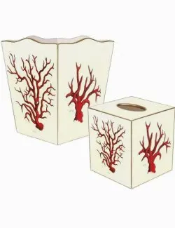 Branching Coral Decorative Bath Set With Decoupage Finish 1