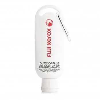 Branded Spf 50+ Sunscreen With Carabiner Clip – 60Ml Portable Bottle 1