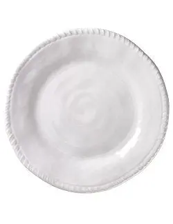 Brilliant White Rope-Trimmed Melamine Dishware 1