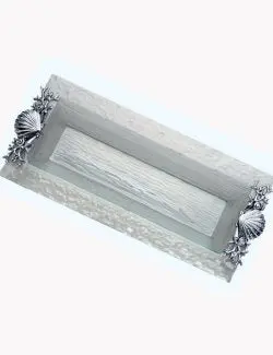 Bubbling Waters Coastal Serving Tray – Glass Design 1