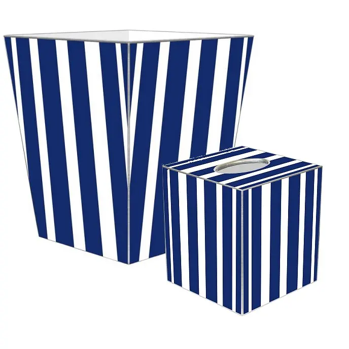 Cabana Stripe Decoupage Bathroom Set 1