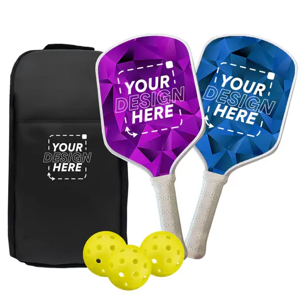 Carbon Fiber + Uts-Finish Pickleball Paddle Set With Logo 1