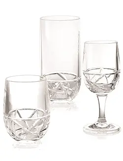 Clear Ice-Effect Fracture Acrylic Glass Tableware 1