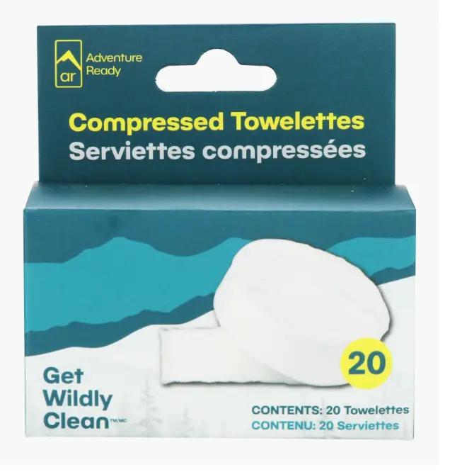 Compact Compressed Towelette Refill Pack – 20 Individually Wrapped Wipes 1