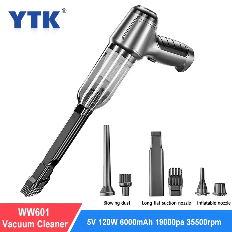 Cordless Handheld Car Vacuum Cleaner – 2-In-1 Suction & Blowing Tool For Vehicles, Home, And Keyboard Cleaning 1