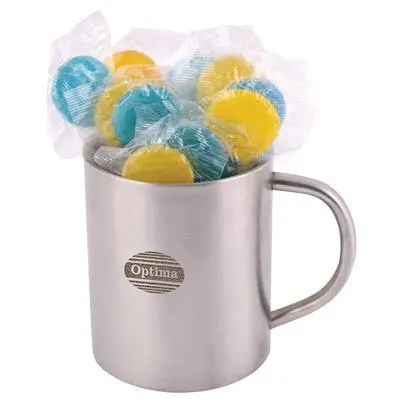 Custom-Branded Lollipops Paired With Double-Wall Stainless Steel Mug 1