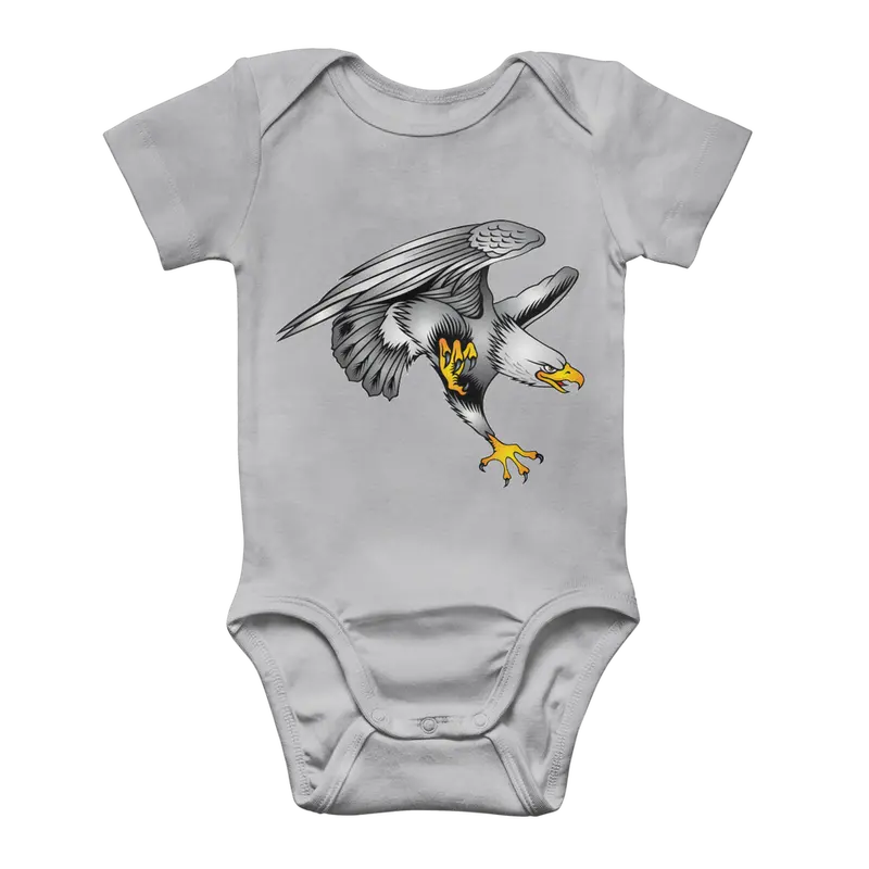 Custom Eagle Landing Design Baby Onesie Bodysuit 1