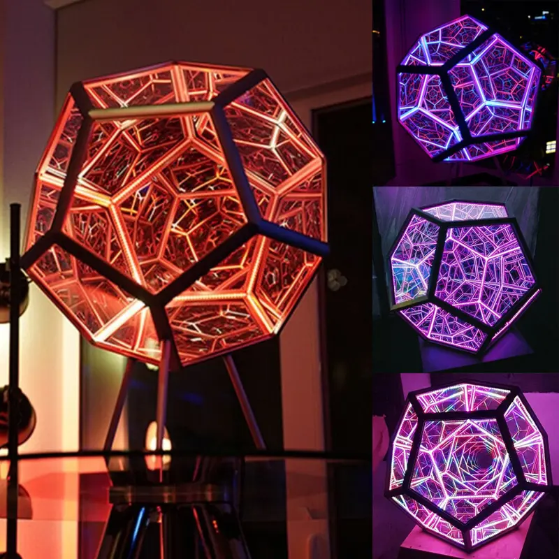 Dodecahedral Art Lamp – Vibrant, Geometric Led Decor Light For Bedrooms, Studios & Unique Housewarming Gifts 1