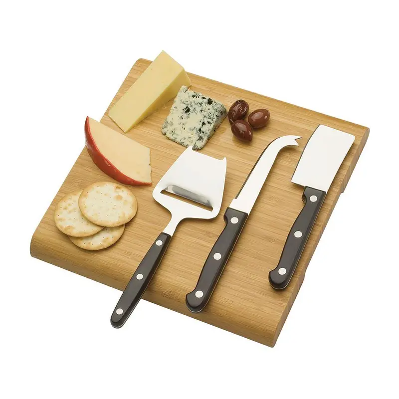 Elegant Wooden Cheese Board & Serving Set 1