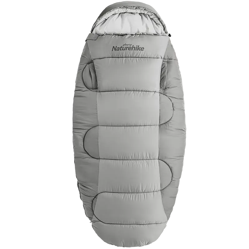 Ergonomic Egg-Shaped Sleeping Bag Featuring Armholes For Mobility 1
