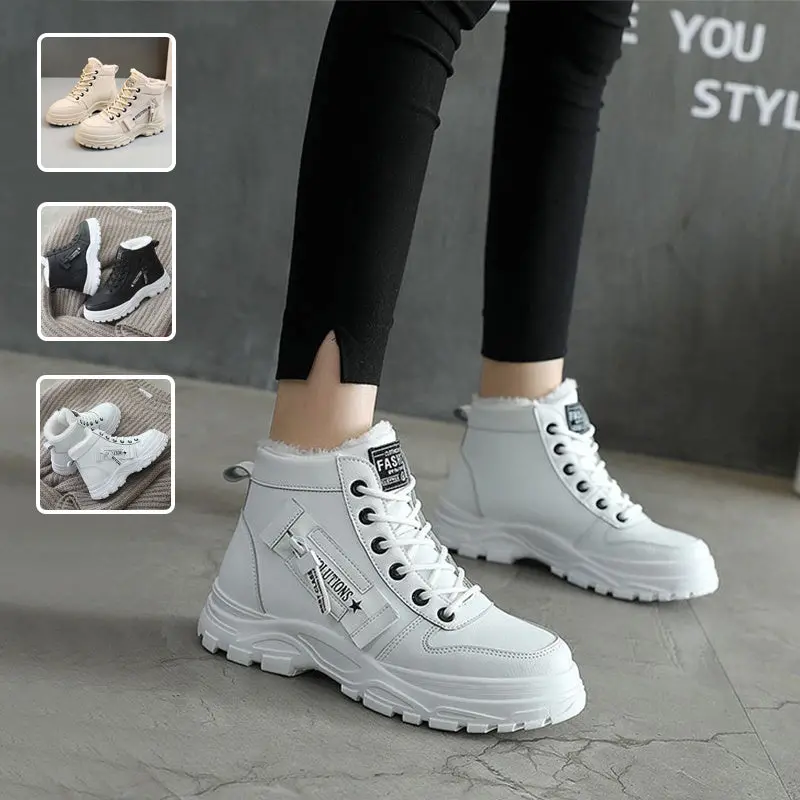 Fleece-Lined Lace-Up Winter Boots – Short Ankle Height With Plush Interior 1
