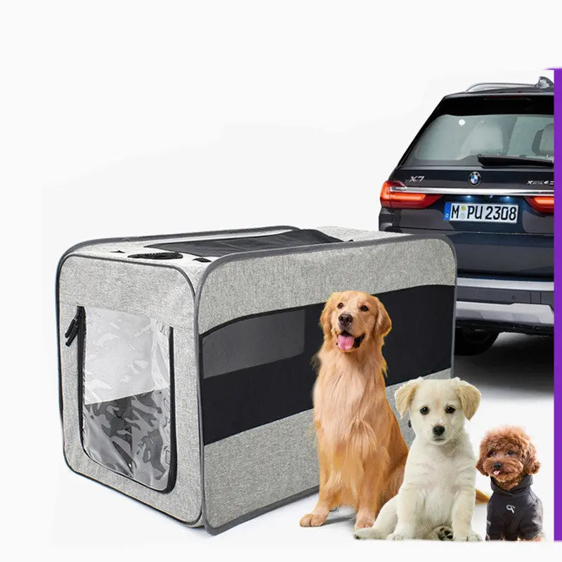 Foldable Portable Pet Travel Carrier With Secure Locking Zippers 1