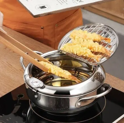 Foldable Stainless Steel Frying Basket – Telescopic Deep-Fryer Tool For French Fries, Vegetables & Oil Drainage 1