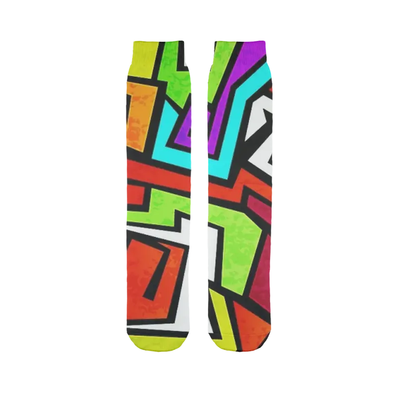 Graffiti-Themed Sublimation Tube Socks For Adults 1