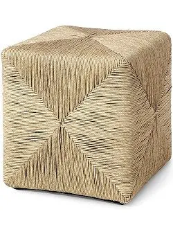 Hamptons Faux Wicker Hassock – Stylish Outdoor Seating 1