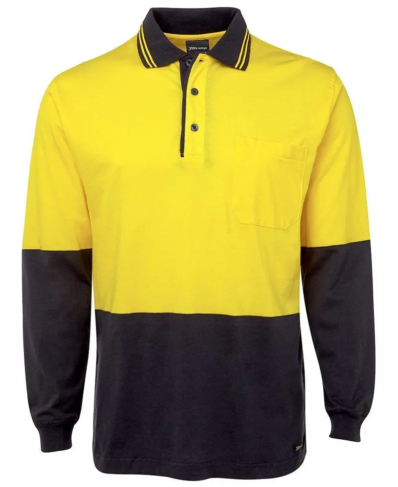 High-Vis Cotton Long-Sleeve Polo 1