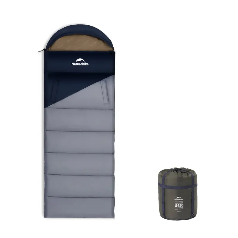 Hooded Synthetic Sleeping Bag Rated For Cool Conditions (39°F / 4°C) 1