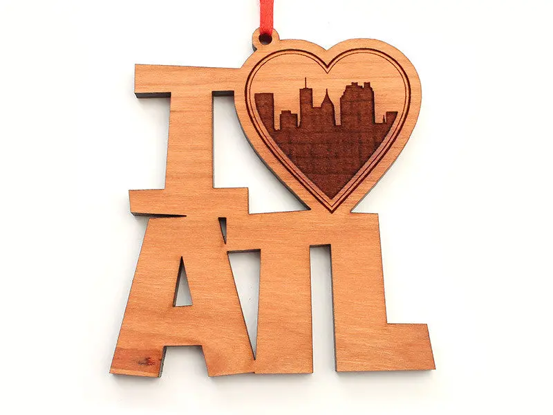 'I Heart Atl' Holiday Ornament – Atlanta Pride Decor 1