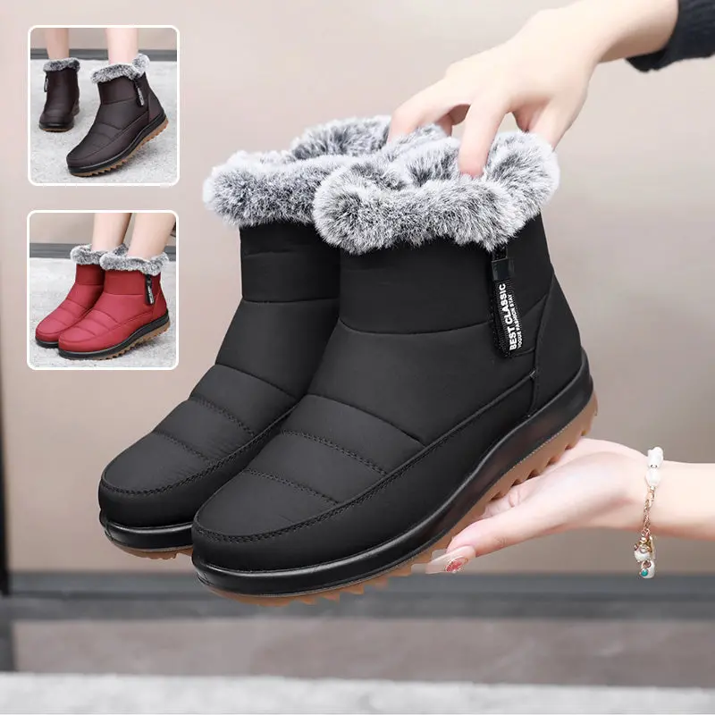 Insulated Ankle Boots With Side Zip Closure And Soft Fleece Lining 1