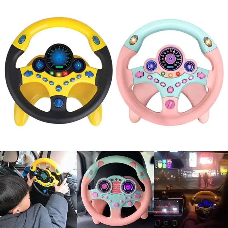 Interactive Electric Toy Steering Wheel – Light & Sound Learning Toy For Kids 1