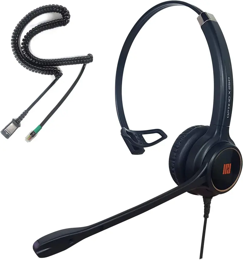 Ipd Optimo-X Mono Corded Headset – Single-Ear Noise-Isolating Call Center Headset For Landline & Ip Phones 1