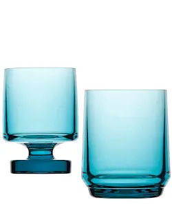 Island Passage Turquoise-Tinted Acrylic Glass Set 1