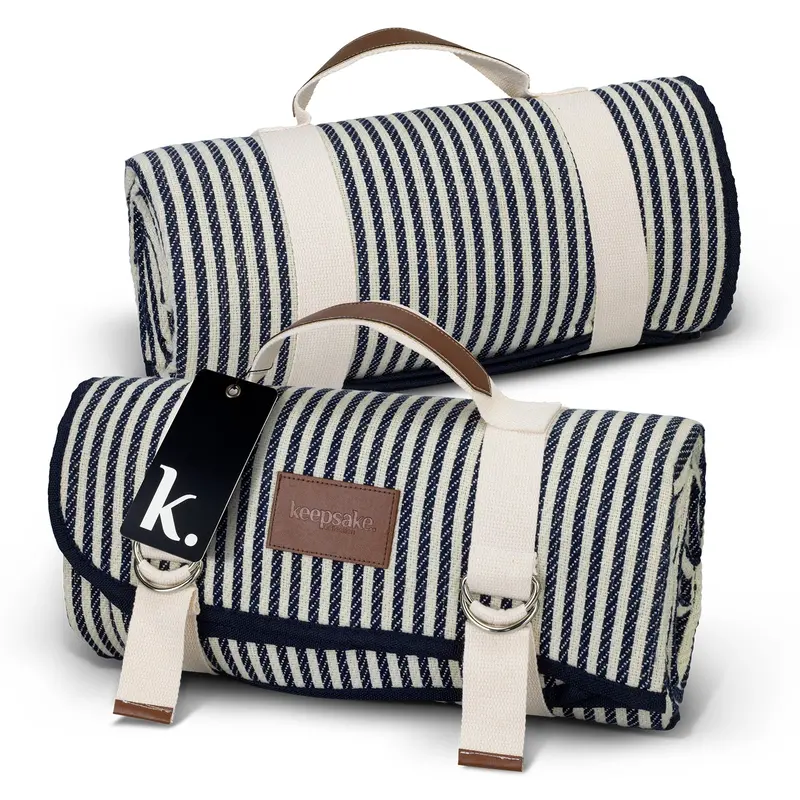 Keepsake Water-Resistant Picnic Blanket With Carry Strap 1