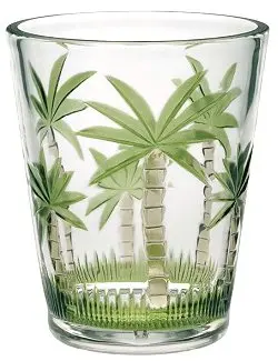 Key West Palm Acrylic Bar Set 1