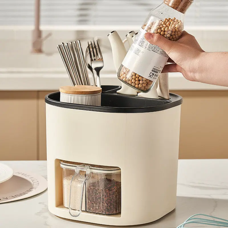 Large-Capacity Kitchen Cutlery Organizer – Multi-Tier Spoon, Chopstick & Utensil Holder 1