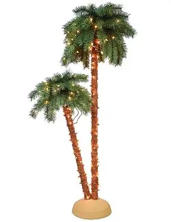 Lighted Palm Tree Floor Decor – Beach-Themed Christmas Centerpiece 1