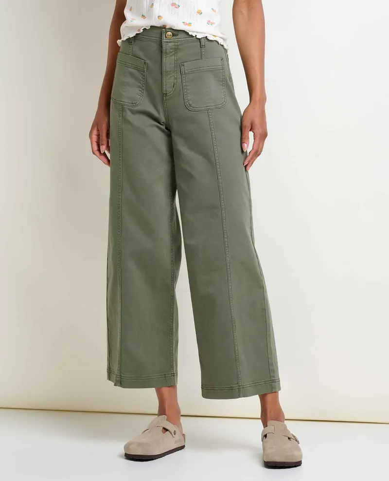 Linden Canvas Wide-Leg Pants For Women 1