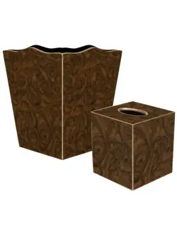 Lustrous Burlwood Decoupage Tissue Box Cover 1