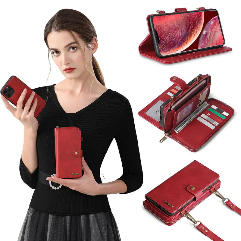 Magnetic Flip Phone Case With Detachable Wallet – Premium Leather Cover Compatible With Samsung Galaxy Note Series 1